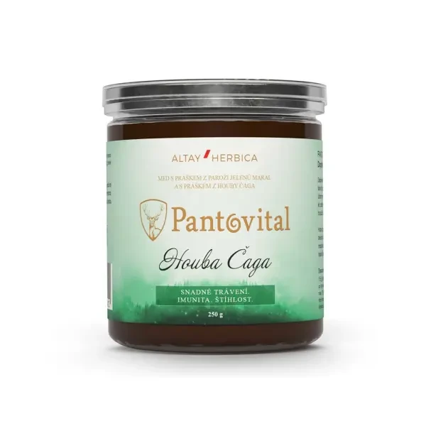 Pantovital s houbou Čaga v medu