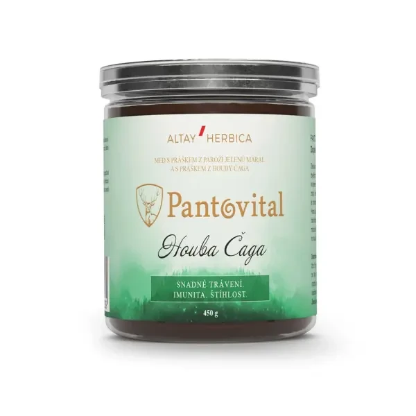 Pantovital s houbou Čaga v medu
